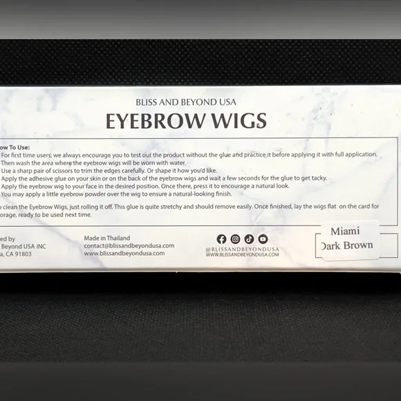 Brand New Trimmable Real Hair Eyebrow wigs with adhesive. Both Dark Brown.